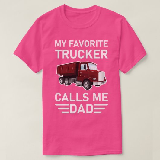 Mijn favoriete trucker noemt me papa t-shirt (Design voorkant)