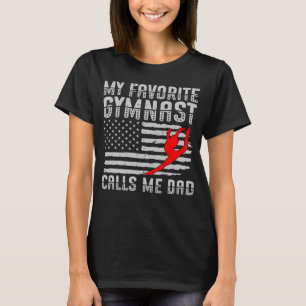 Mijn favoriete turner noemt me papa ritmische gymn t-shirt