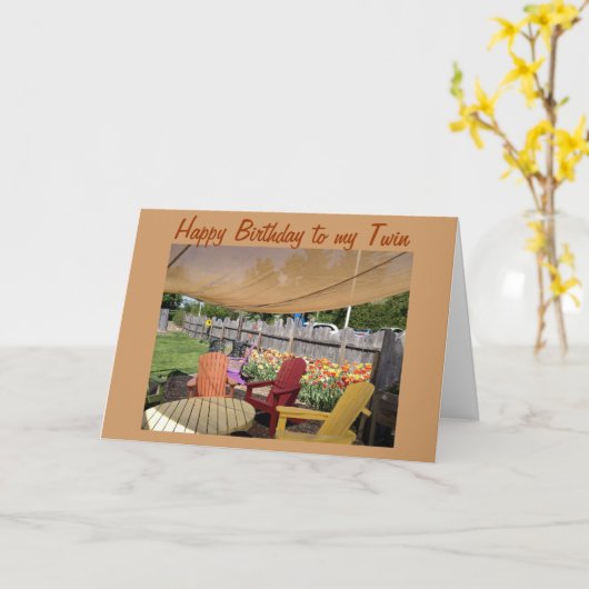 MIJN FAVORIETE TWEELING, BESTE VRIEND / FAV PERSOO KAART (Gele Bloem)