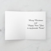 MIJN FAVORIETE ***TWIN** MET KERST FEESTDAGEN KAART (Binnen)