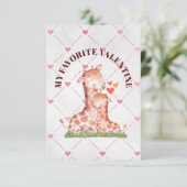 Mijn favoriete Valentijn 3,5" x 5" Flat Wenskaart Bedankkaart (Staand voorkant)