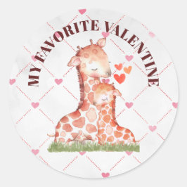 Mijn favoriete Valentijn Classic ronde Stickers