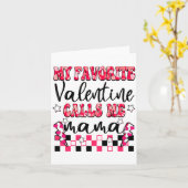 Mijn favoriete Valentijn noemt me Mama Valentijnsd Kaart (Gele Bloem)