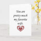 Mijn favoriete Valentijnsvrouw Kaart (Gele Bloem)