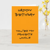 Mijn favoriete verjaardagskaarten voor oom kaart (Gele Bloem)