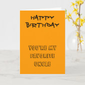 Mijn favoriete verjaardagskaarten voor oom kaart (Gele Bloem)