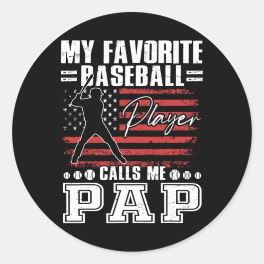 Mijn favoriete verkochte speler noemt me Pap Ameri Ronde Sticker (Voorkant)