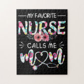 Mijn favoriete verpleegster belt me moeder legpuzzel (Verticaal)