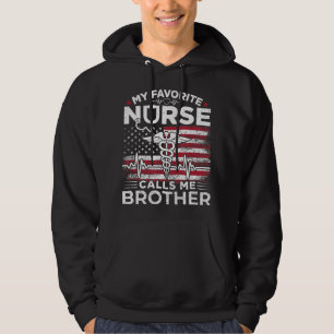Mijn favoriete verpleegster noemt me Broeder USA F Hoodie