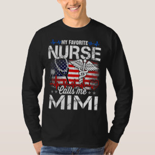 Mijn favoriete verpleegster noemt me Mimi Retro ve T-shirt