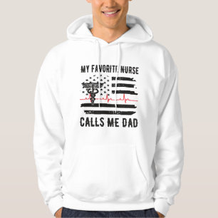 Mijn favoriete verpleegster noemt me papa verpleeg hoodie