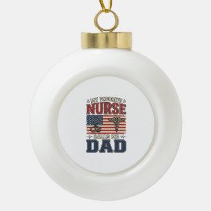 Mijn favoriete verpleegster noemt me papa vintage  keramische bal ornament