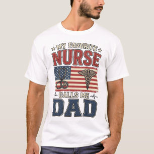 Mijn favoriete verpleegster noemt me papa vintage  t-shirt
