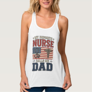 Mijn favoriete verpleegster noemt me papa vintage  tanktop