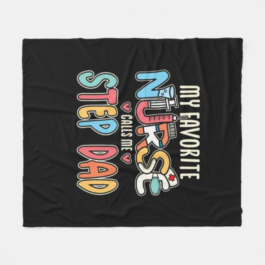 Mijn favoriete verpleegster noemt me Stap Pap Fleece Deken (Voorkant (Horizontaal))