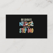 Mijn favoriete verpleegster noemt me Stap Pap Visitekaartje (Voorkant)