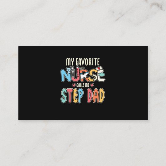 Mijn favoriete verpleegster noemt me Stap Pap Visitekaartje (Voorkant)
