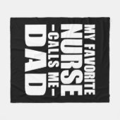 Mijn favoriete verpleegster noemt me vader fleece deken (Voorkant (Horizontaal))