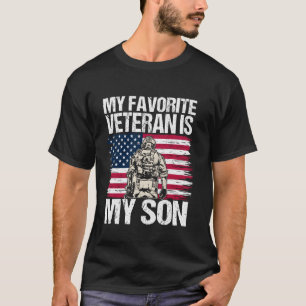 Mijn favoriete veteraan is mijn Amerikaanse zoon T-shirt