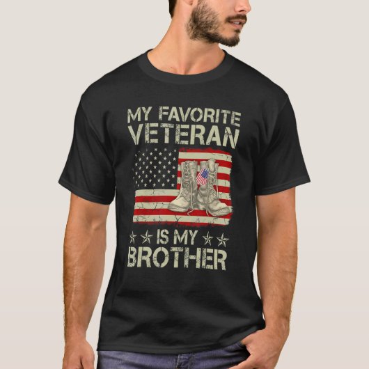 Mijn favoriete veteraan is mijn broer Combat Boots T-shirt (Voorkant)