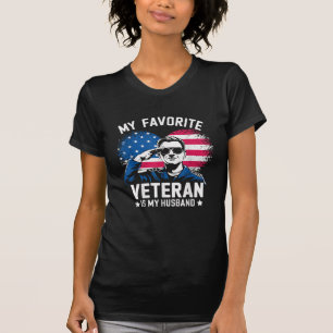 Mijn favoriete veteraan is mijn echtgenoot t-shirt