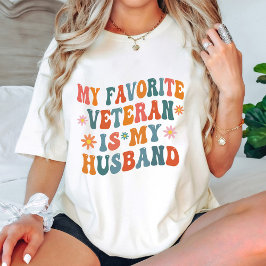 Mijn favoriete veteraan is mijn man Modern Groovy T-shirt