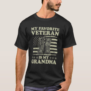 Mijn favoriete veteraan is mijn oma Amerikaanse ve T-shirt