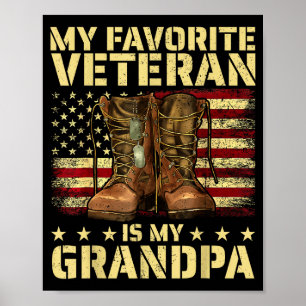 Mijn favoriete veteraan is mijn opa grootvader Vet Poster