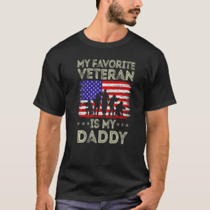Mijn favoriete veteraan is mijn papa Amerikaanse v T-shirt
