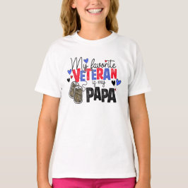 Mijn favoriete veteraan is mijn papa veteranendag t-shirt