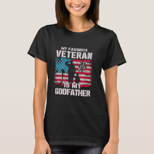 Mijn favoriete veteraan is mijn peter VS-vlag Vade T-shirt