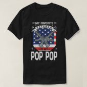 Mijn favoriete veteraan is mijn POP POP Amerikaans T-shirt (Design voorkant)
