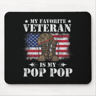 Mijn favoriete veteraan is mijn Pop Pop trotse zoo Muismat