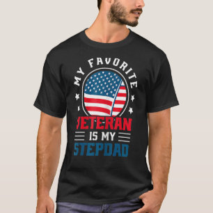 Mijn favoriete veteraan is mijn Stepdad American P T-shirt