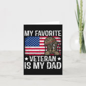 Mijn favoriete veteraan is mijn vader leger milita kaart (Voorkant)