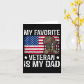 Mijn favoriete veteraan is mijn vader leger milita kaart (Gele Bloem)