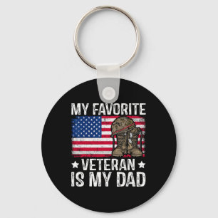Mijn favoriete veteraan is mijn vader militaire ve sleutelhanger