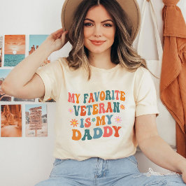 Mijn favoriete veteraan is mijn vader Schattige gr T-shirt