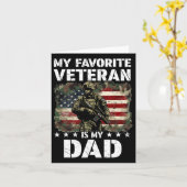 Mijn favoriete veteraan is mijn vader Veteranen Da Kaart (Gele Bloem)