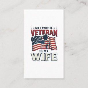 Mijn favoriete veteraan is mijn vrouw Patriottisch Visitekaartje