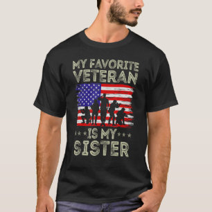 Mijn favoriete veteraan is mijn zusje-Amerikaanse T-shirt