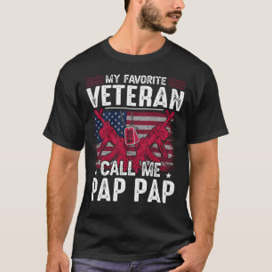 Mijn favoriete Veteraan roept me PAP Veteran Dag T-shirt