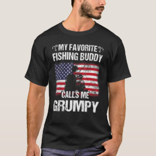 Mijn favoriete vismaatje noemt me knorrige patriot t-shirt