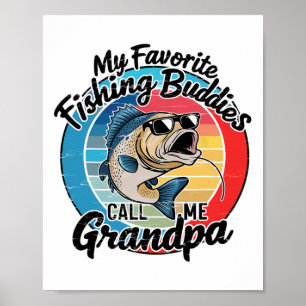 Mijn favoriete visvrienden noemen me opa grappig poster