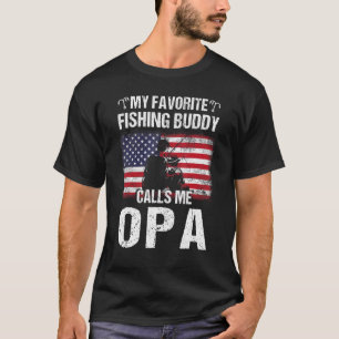 Mijn favoriete visvriendje noemt me Opa Patriot Fa T-shirt