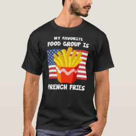 Mijn favoriete voedingsgroep, Franse vlag, Amerika T-shirt