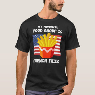 Mijn favoriete voedingsgroep, Franse vlag, Amerika T-shirt