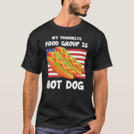 Mijn favoriete voedingsgroep is hotdogs Amerikaans T-shirt