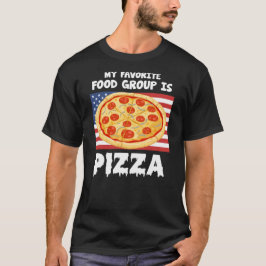 Mijn favoriete voedingsgroep is Pizza American Fla T-shirt