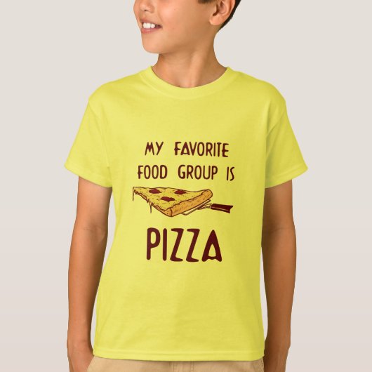 Mijn favoriete voedingsgroep is Pizza T-shirt (Voorkant)